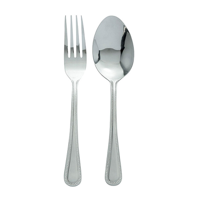Cutlery Hire / Serving Spoon & Fork - Table (Bead)