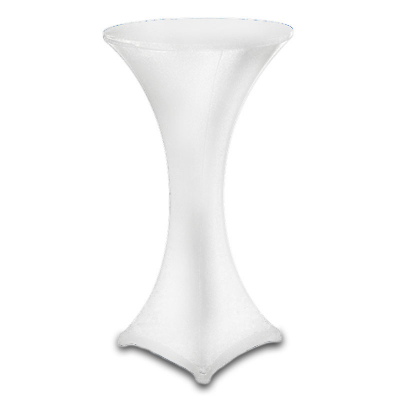 Furniture Hire / Poseur Table & Stretch Lycra Cover - White