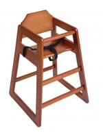 Furniture Hire / Wooden High Chair - Dark Wood Finish